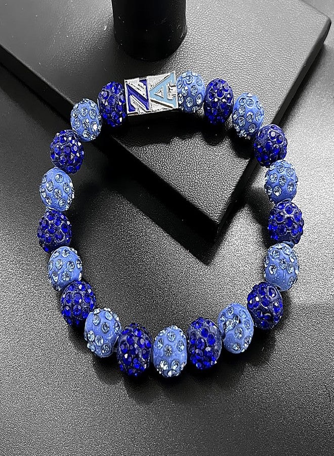 muiot ZETA AMICAE Elastic Bracelet with Rhinestone Beads - ZA Sorority Beads Jewelry for Women - Image 4
